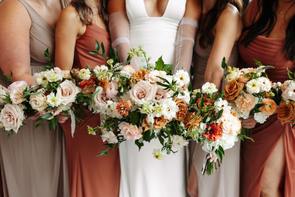 Floral bouquets at Minneapolis wedding